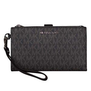 Michael Kors Large Jet Set Travel Double Zip Wristlet in Black